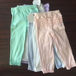 NWT 6 pairs of Girls Ruffle Pants size 18-24 mon